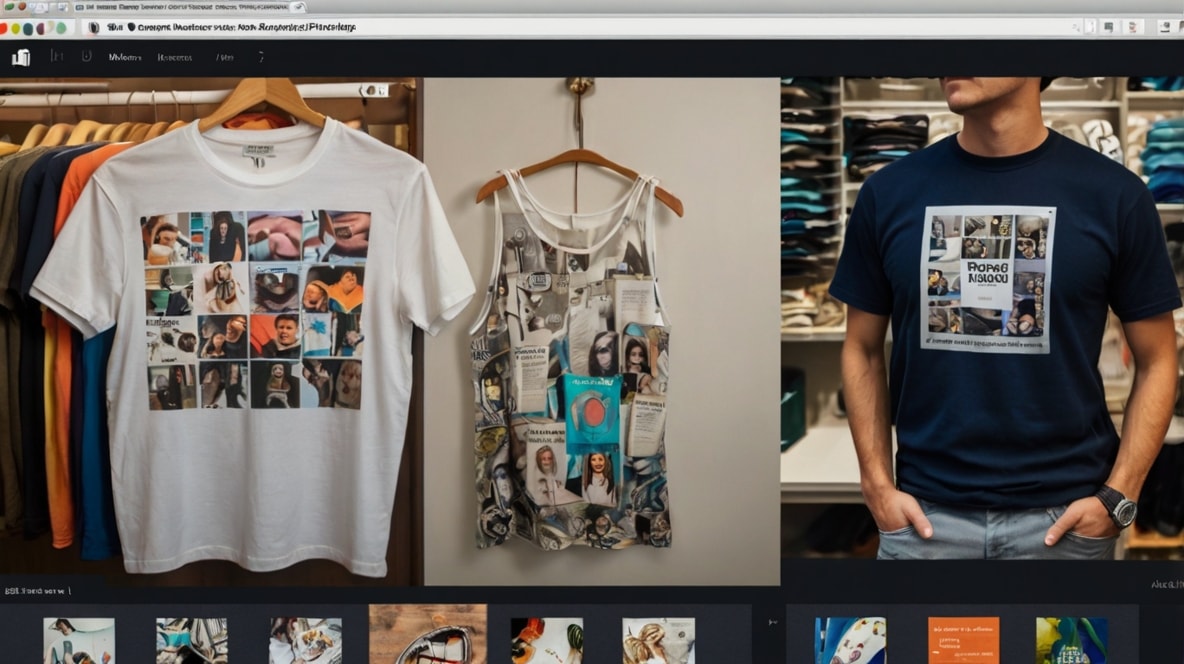 Printed t-shirts.