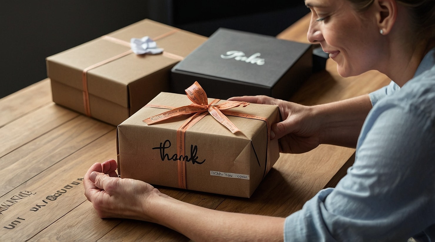 Proper packaging with thank you note