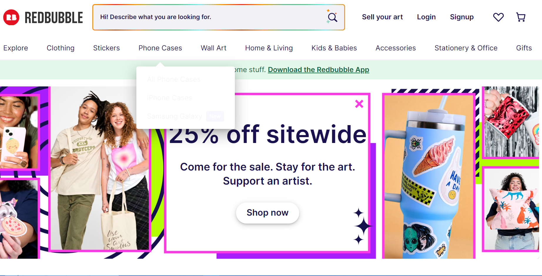 Redbubble: perfect for print-on-demand art
