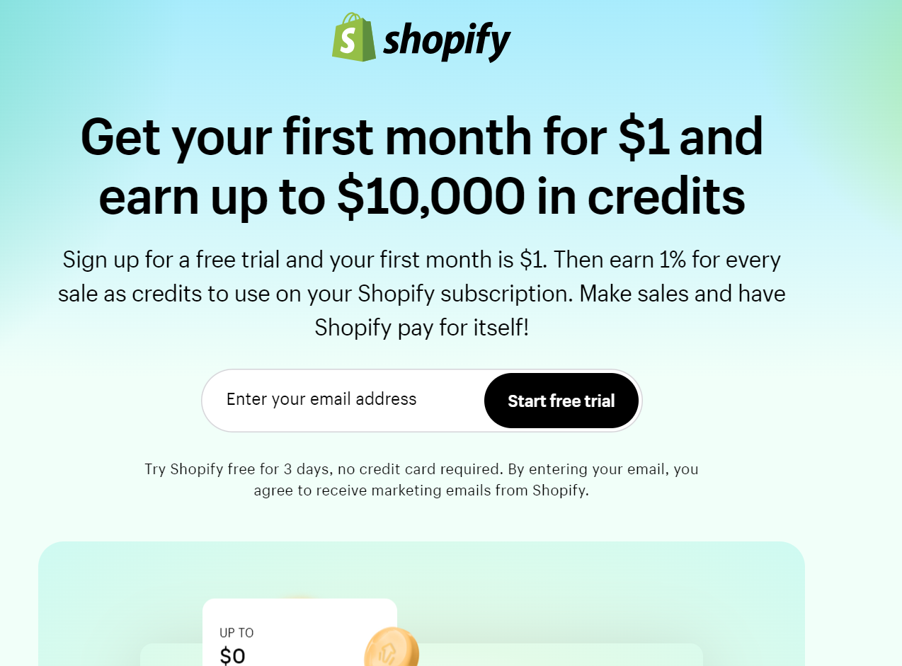 Shopify pricing