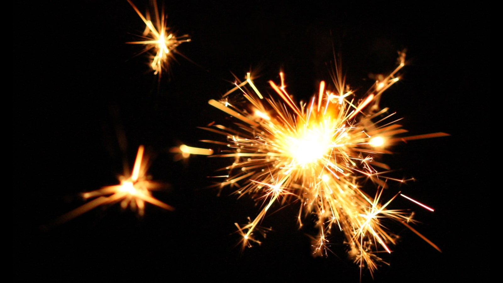 Spark on black background.