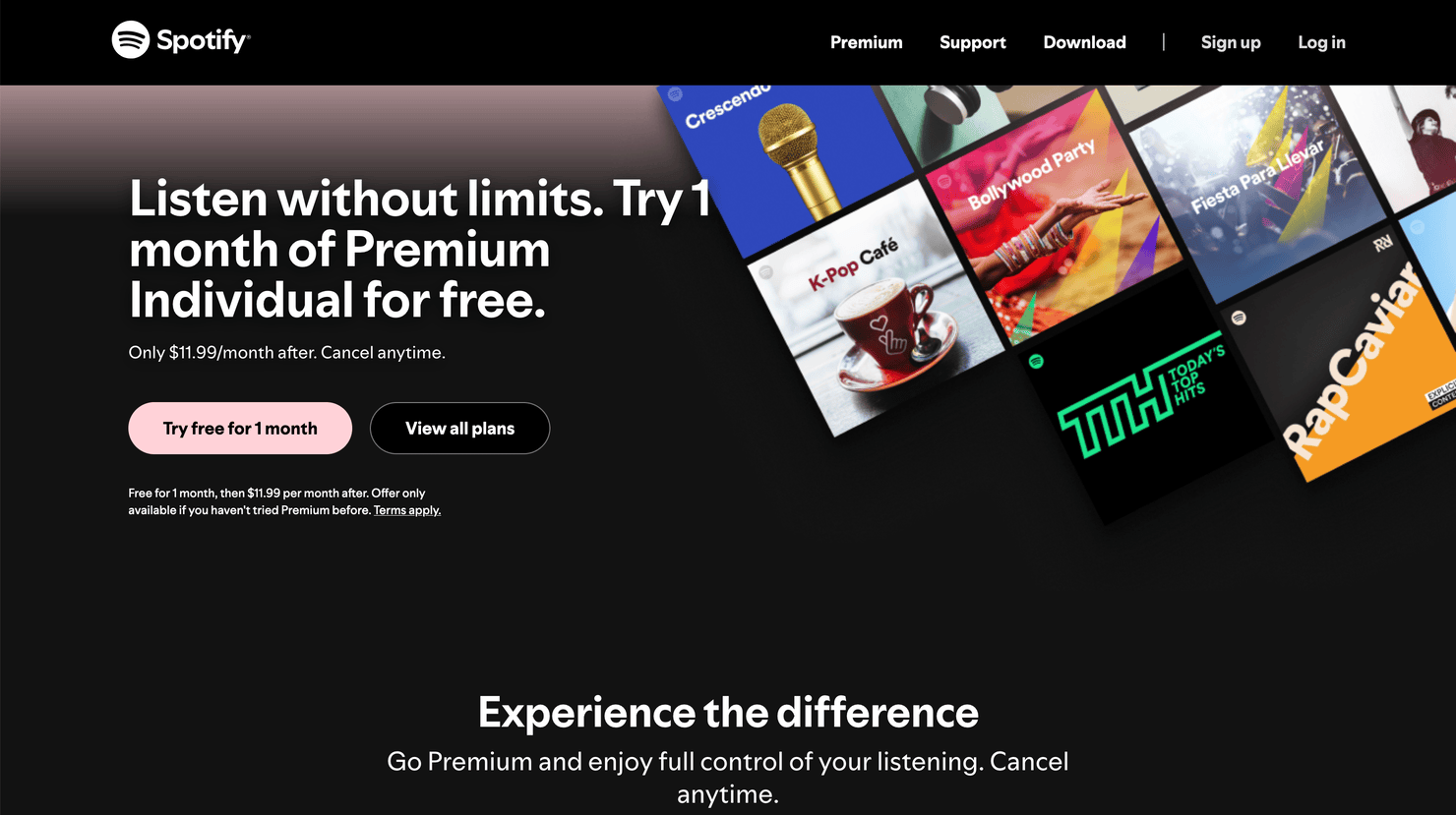 Spotify website
