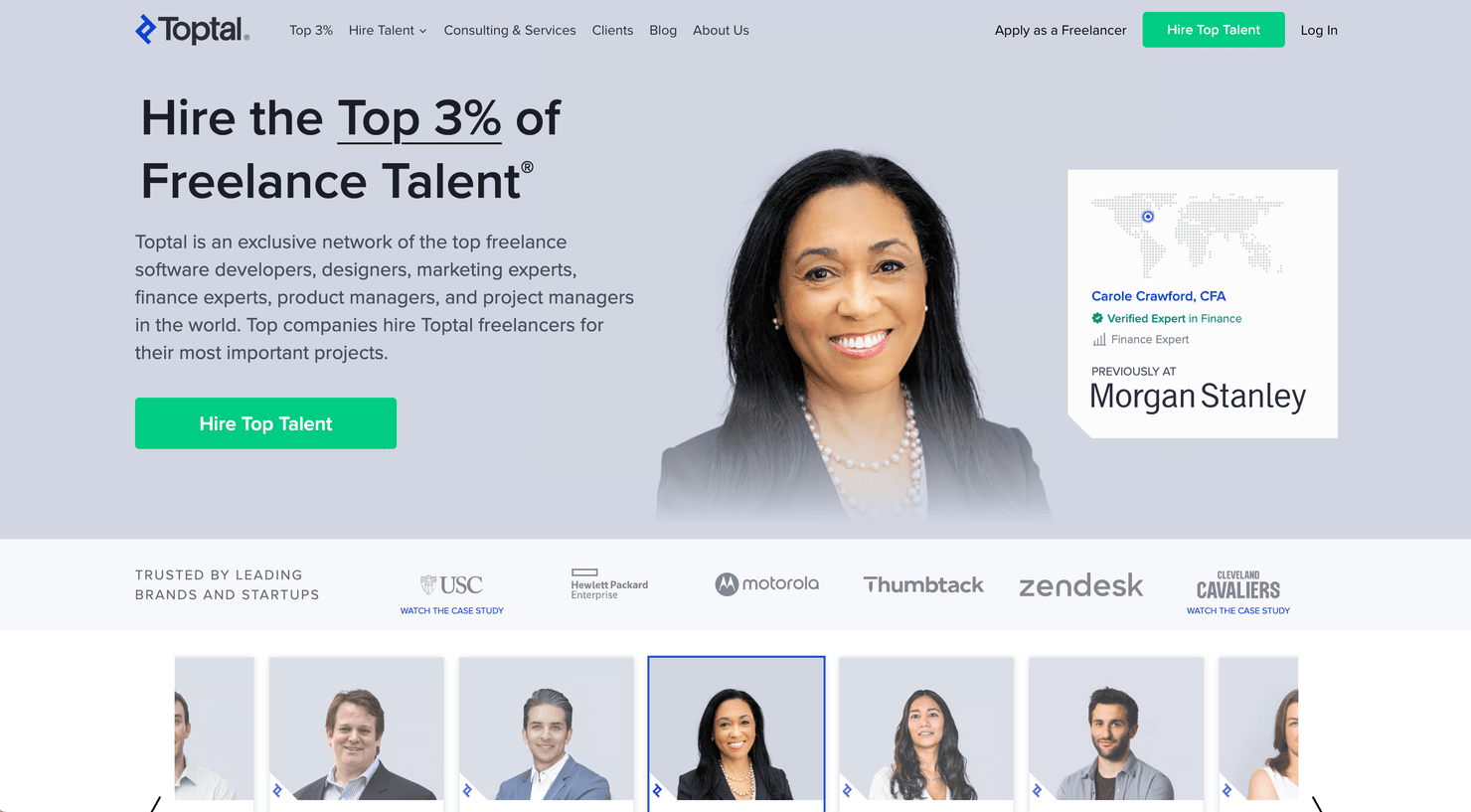 TopTal's website