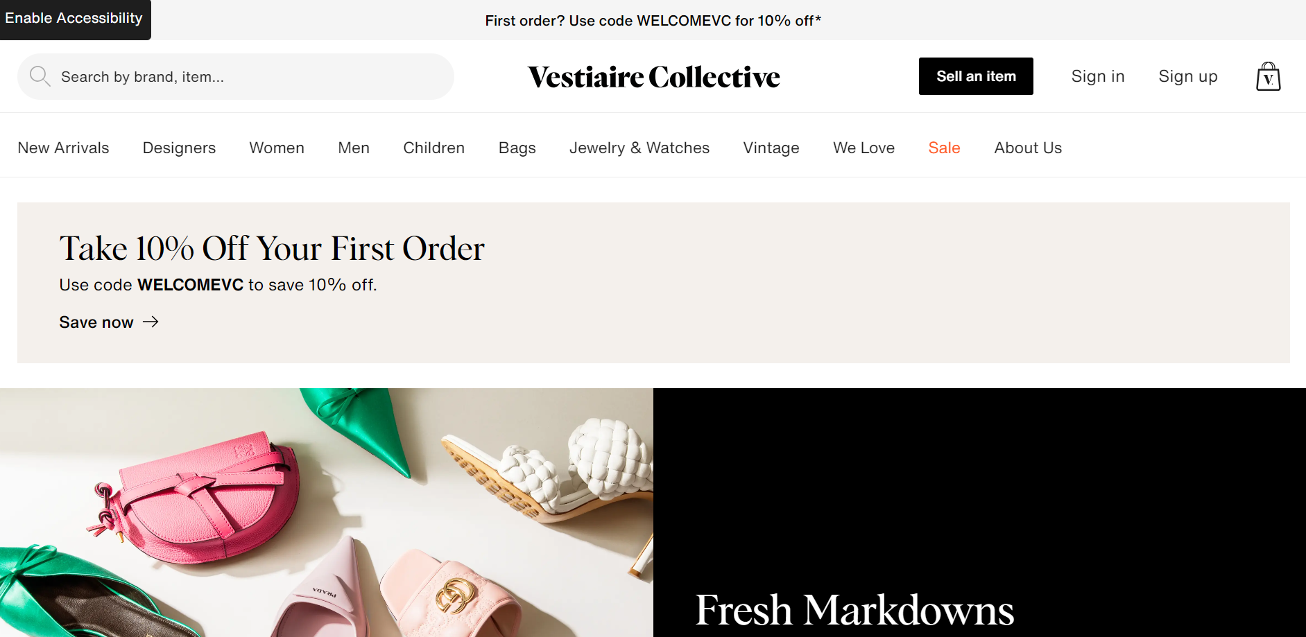 Vestiaire website