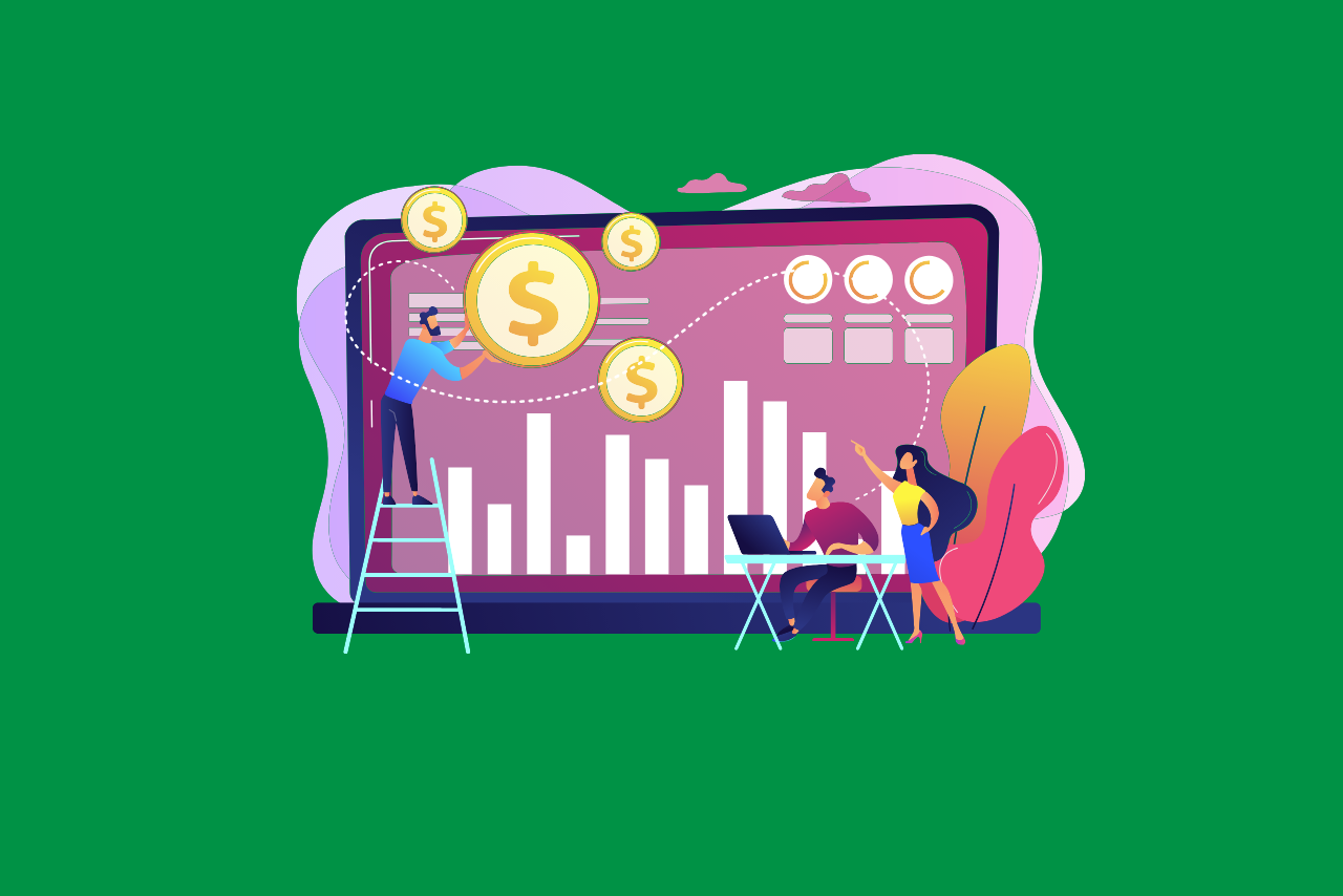 Website monetization concept being illustrated.