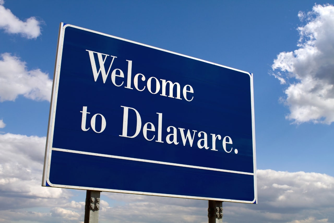 Welcome to Delaware sign