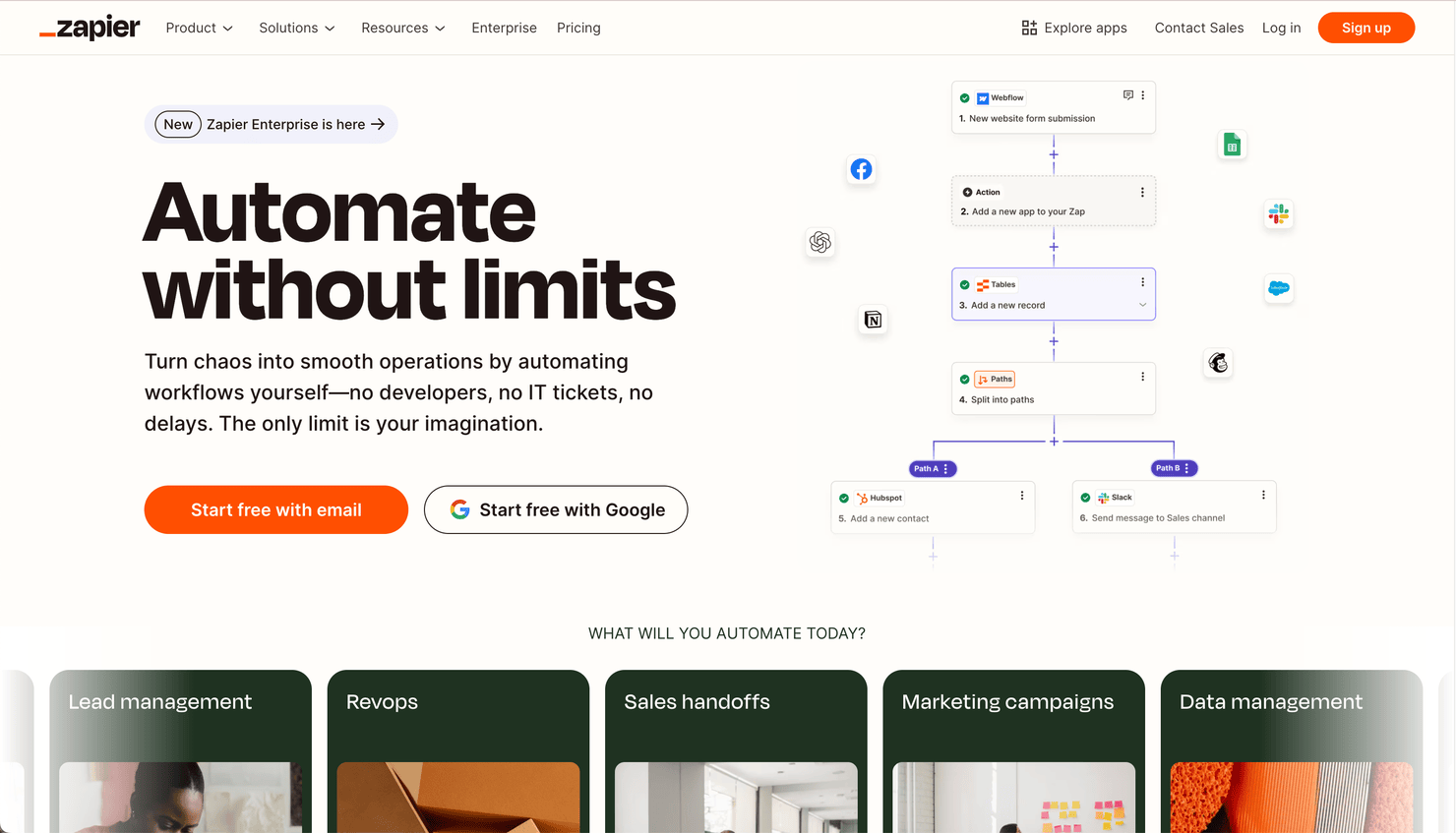 Zapier website