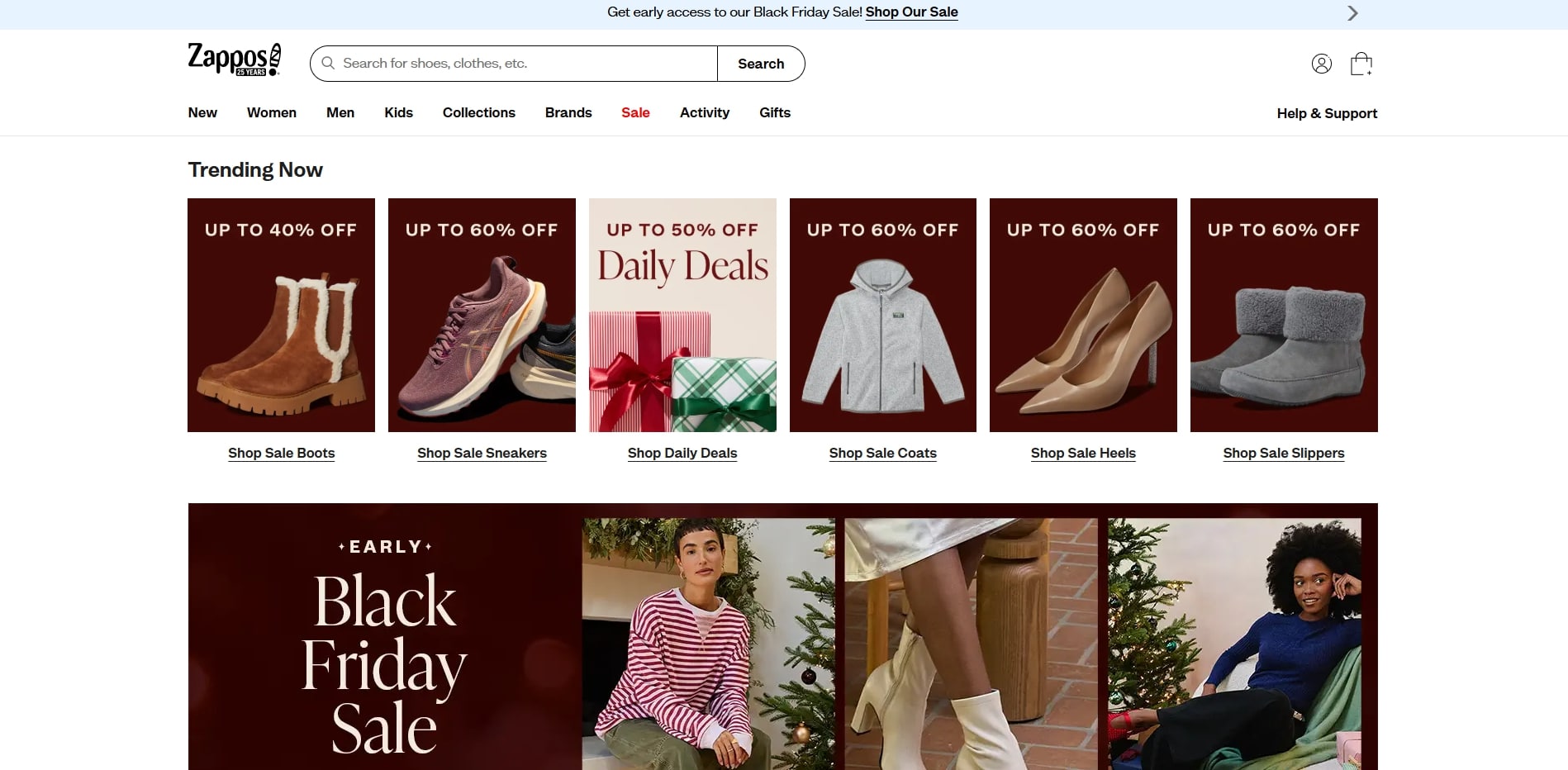 Zappos website.