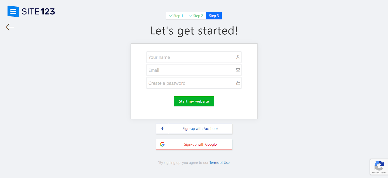 sing-up form