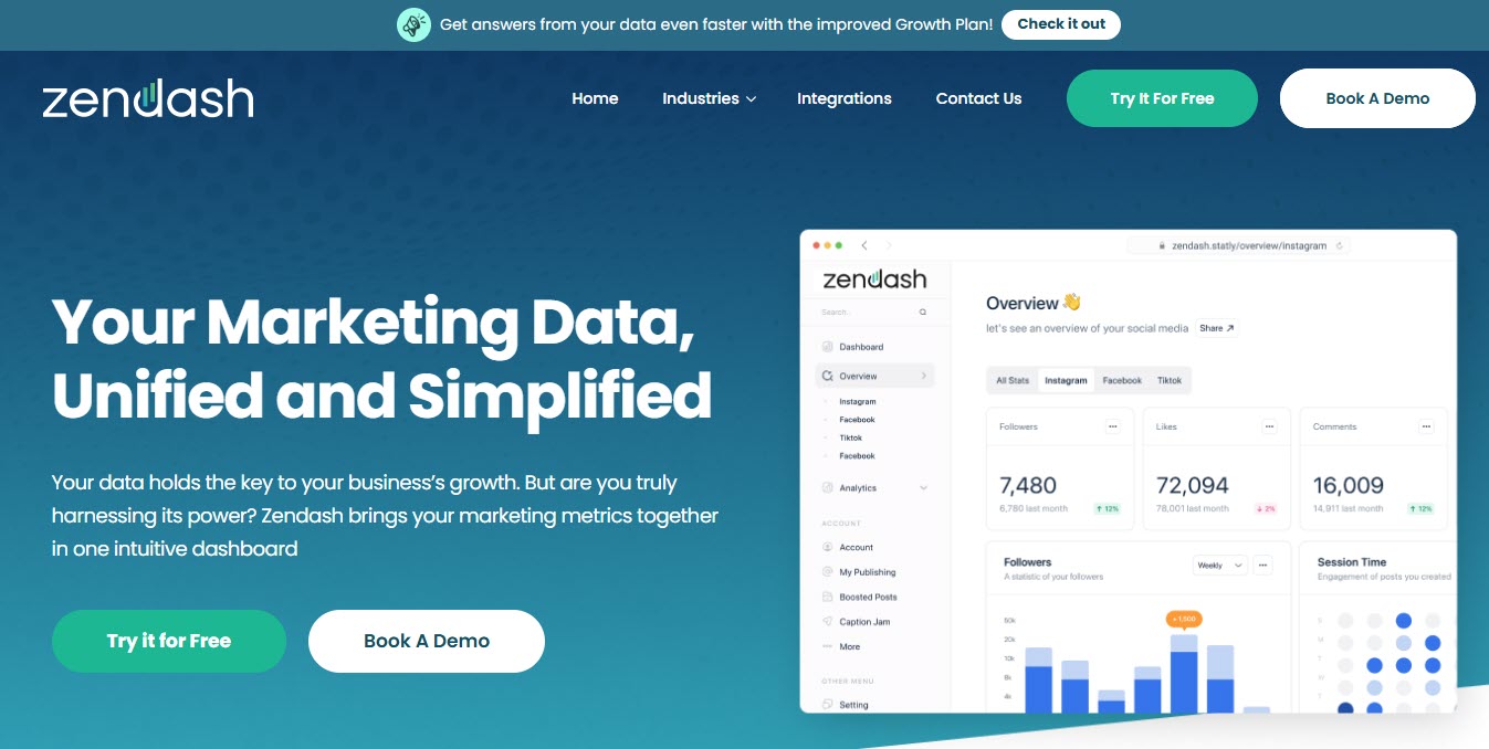Zendash website screenshot