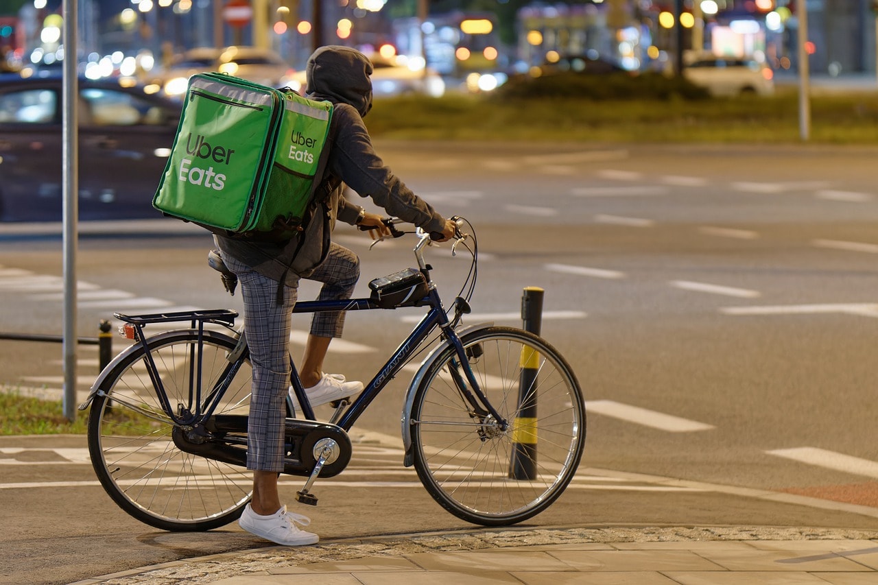 A bike courier person