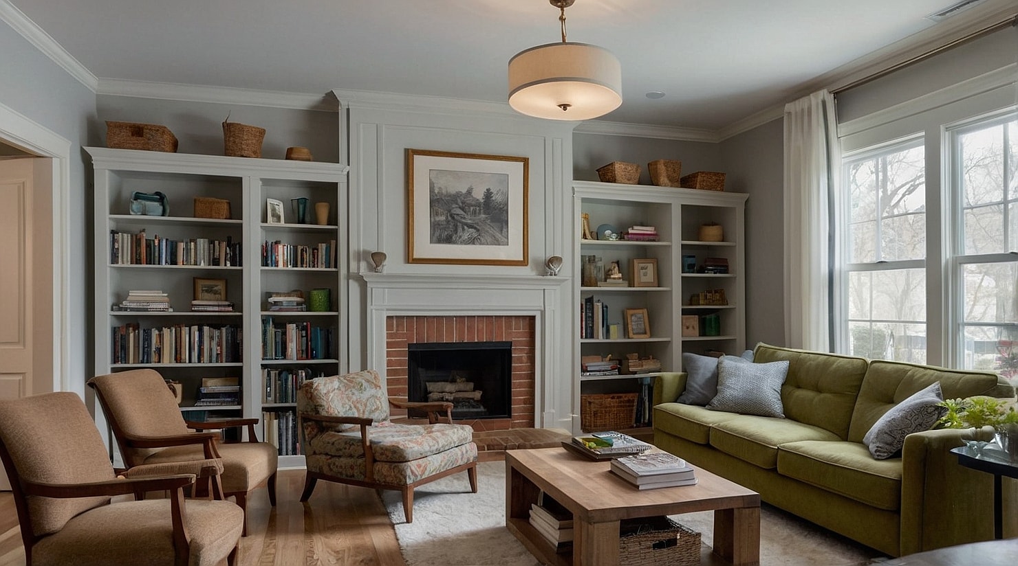A decluttered room