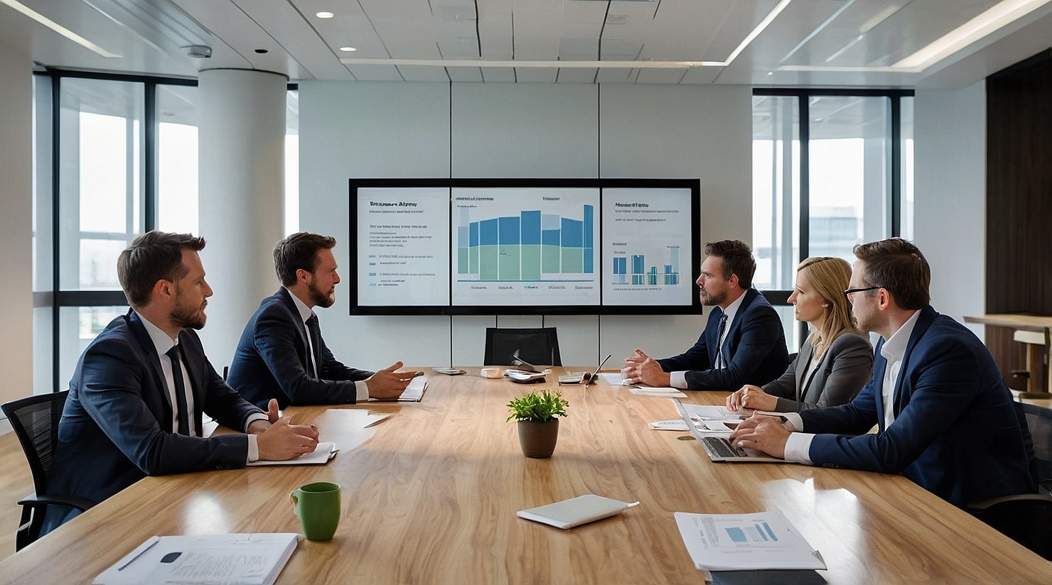 A meeting with investors.