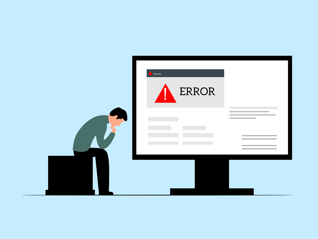 A website error message.