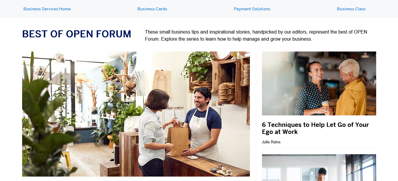 American Express OPEN Forum website.