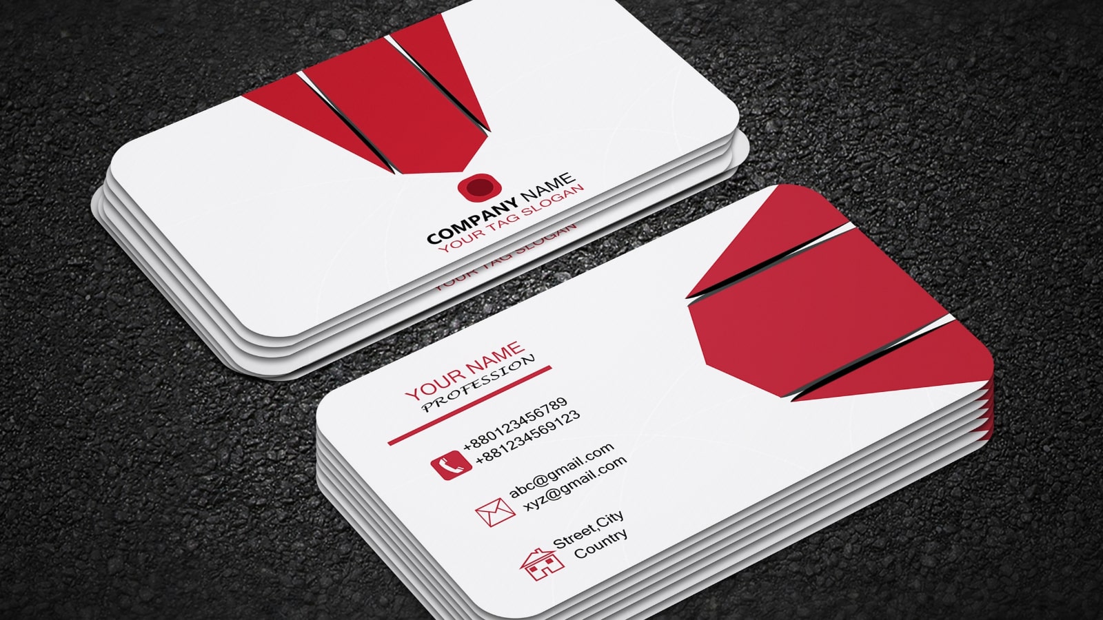 Business card design.