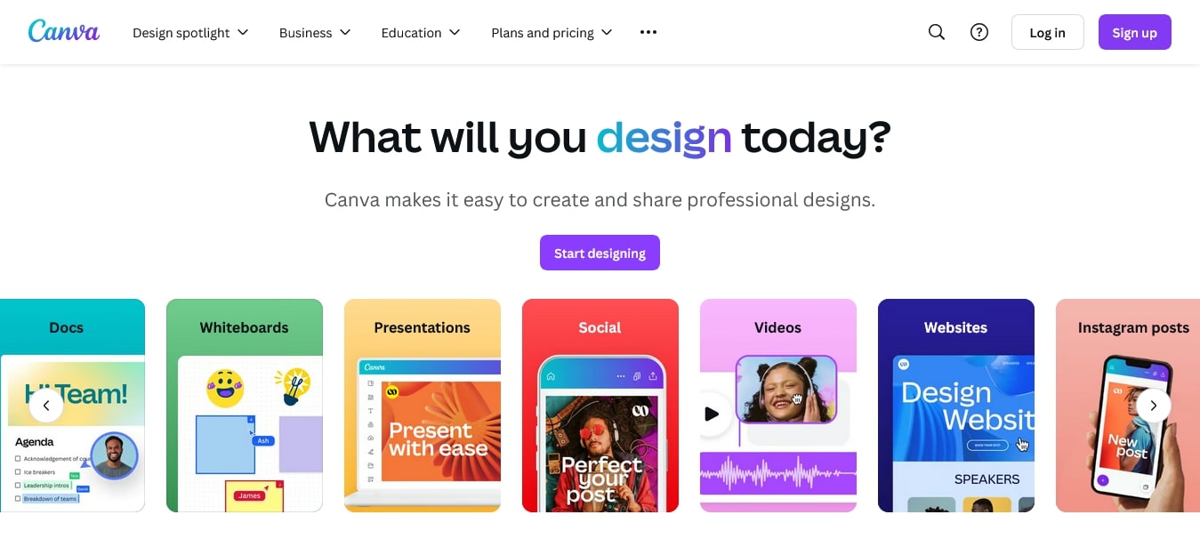 Canva website