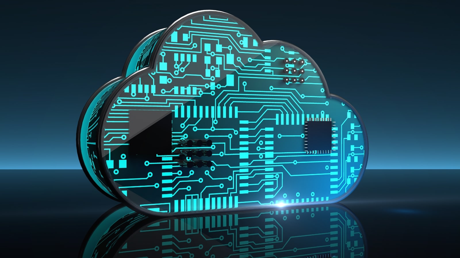 Cloud computing 3d rendering.