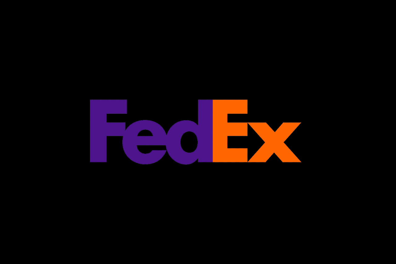 FedEx's logo.