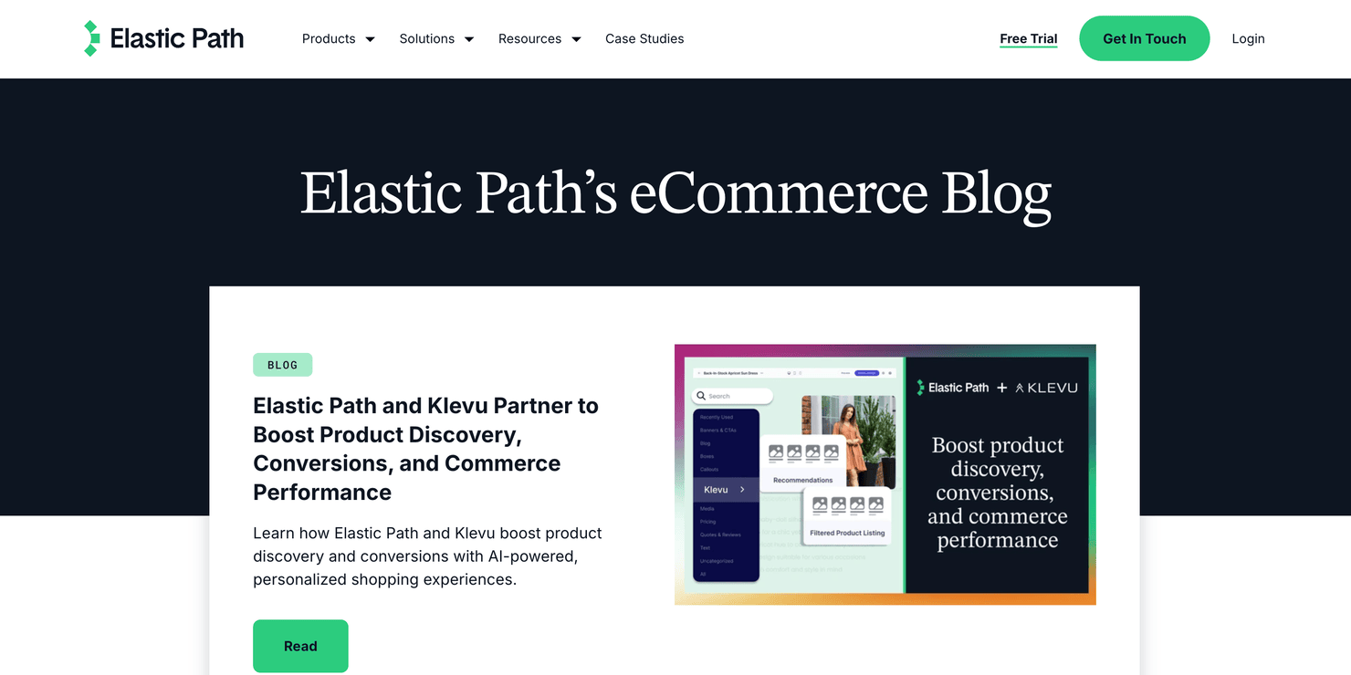Get Elastic (now Elastic Path) Blog