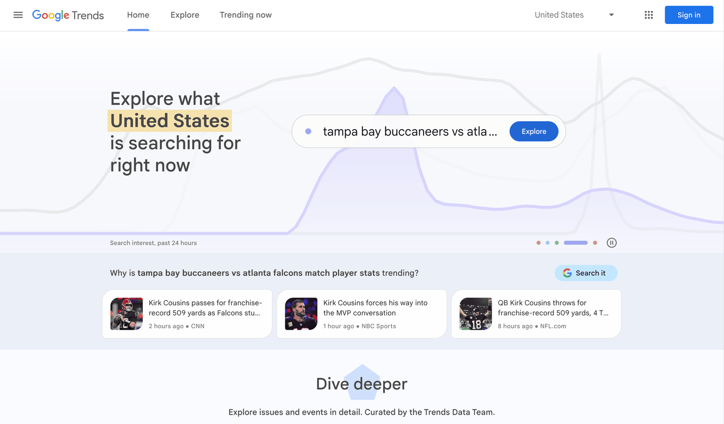 Google Trends website