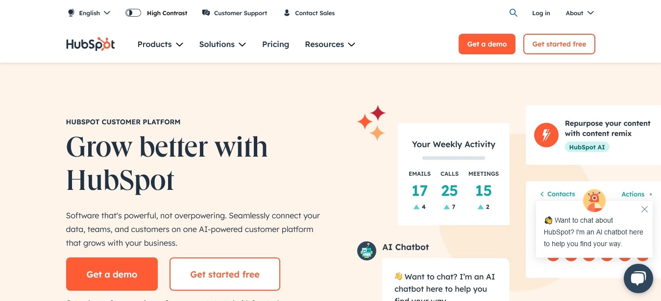 HubSpot website