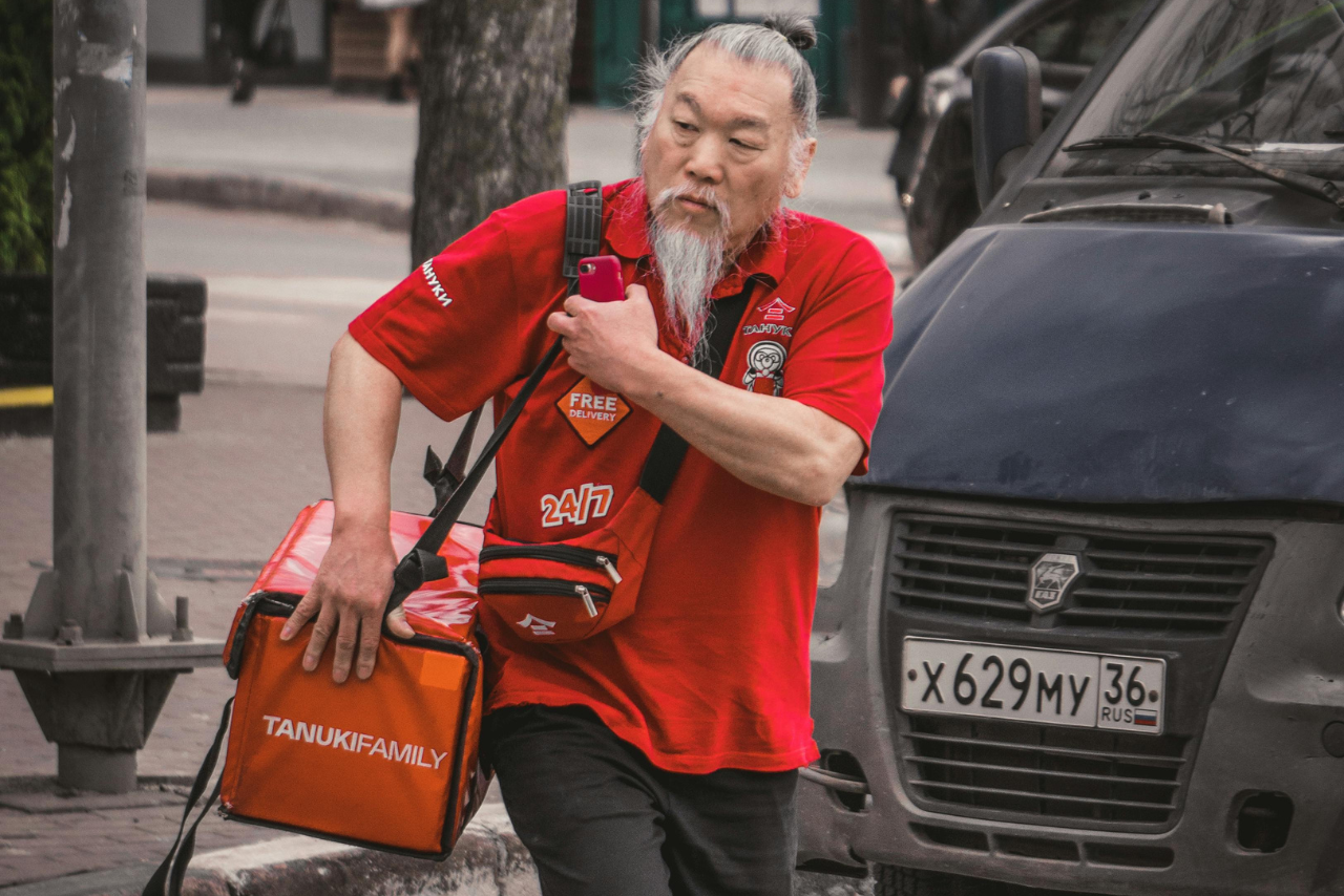 Person Delivering Food