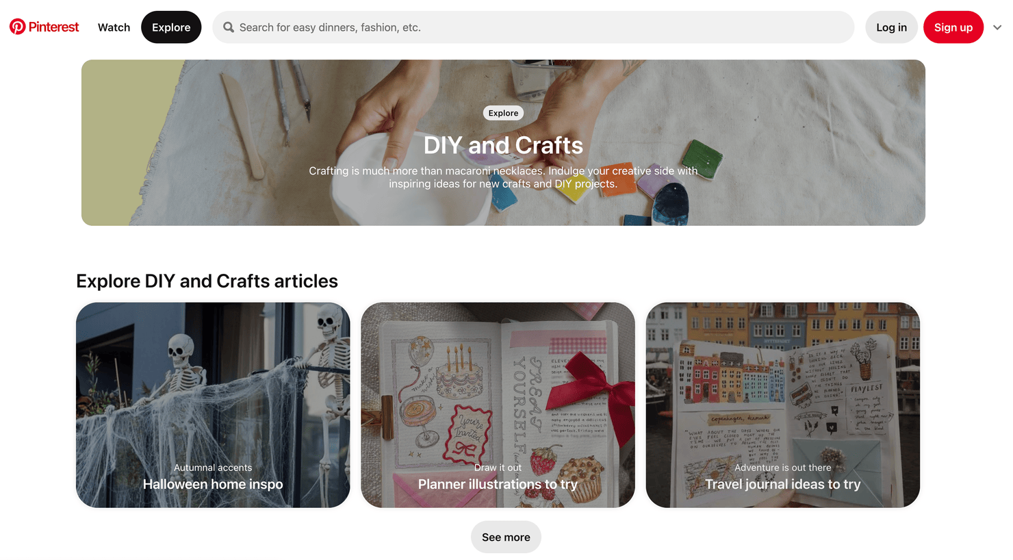 Pinterest website