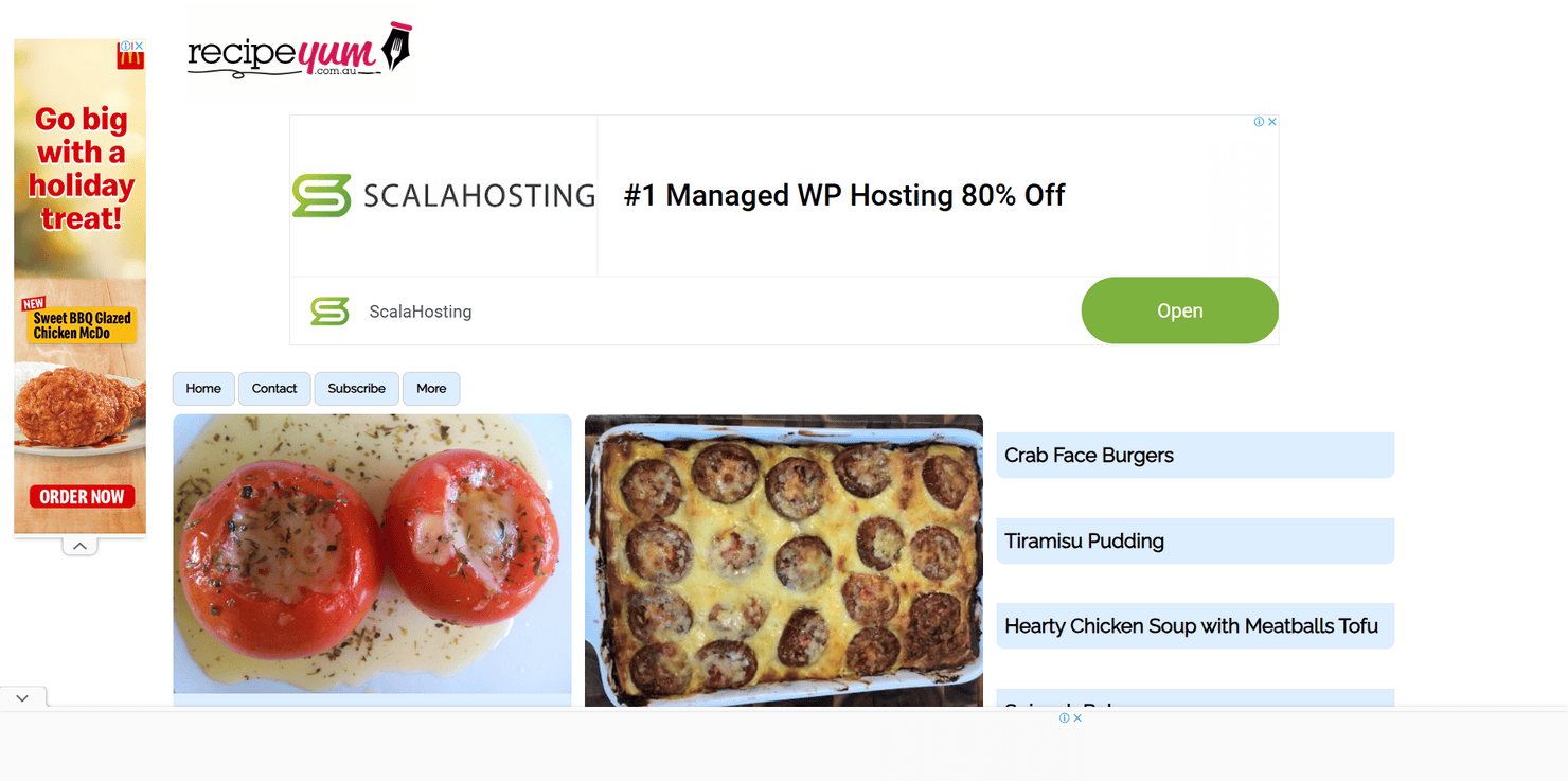 RecipeYum's website.
