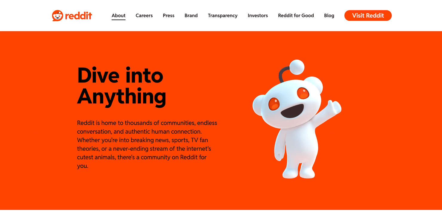 Reddit homepage