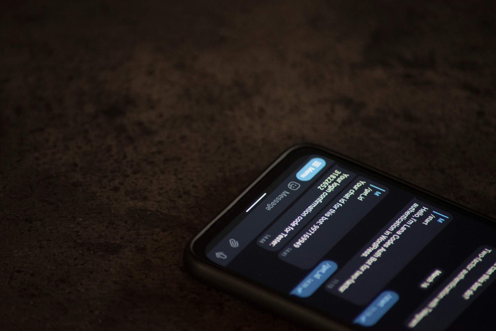 Telegram chat.