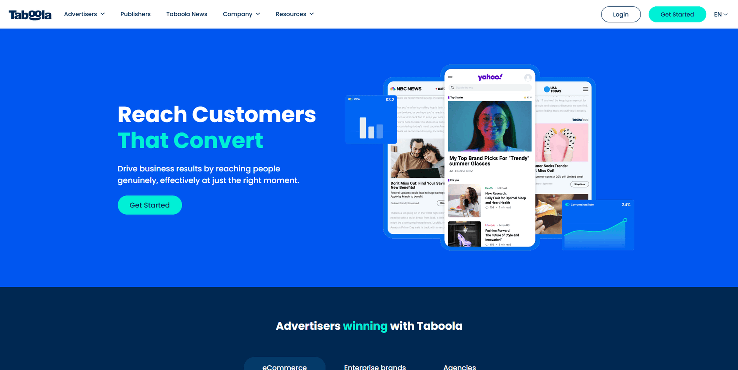 Taboola's website.