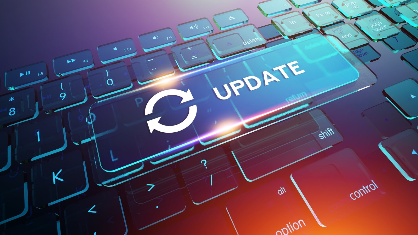 UPDATE button on computer keyboard.