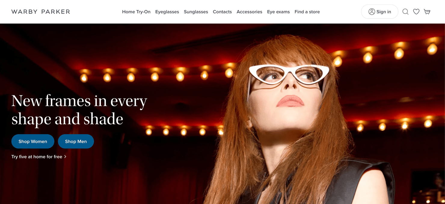 Warby Parker website