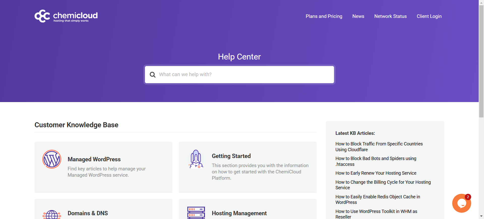 Help center