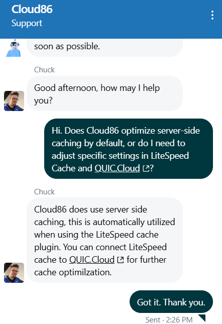 Livechat conversation