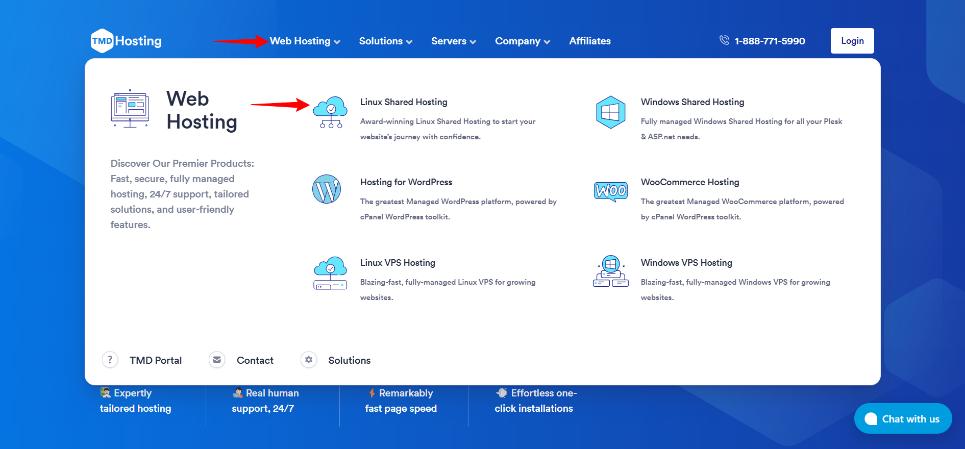 Linux Shared Hosting button