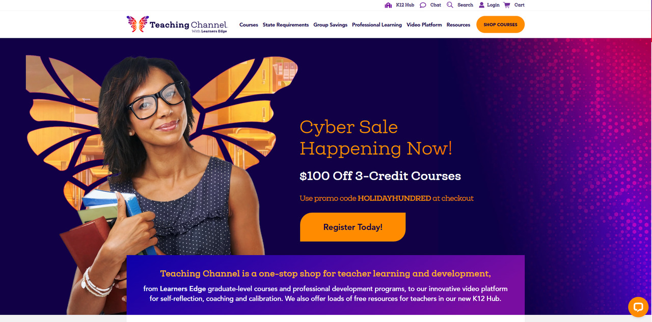 Teaching Channel's website.