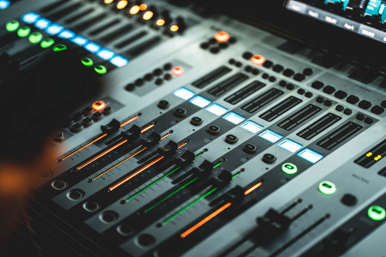 Close-Up Photo Of Audio Mixer.