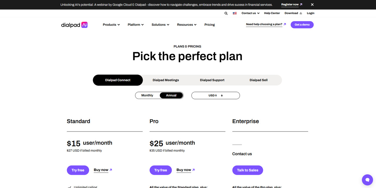 Dialpad's website.