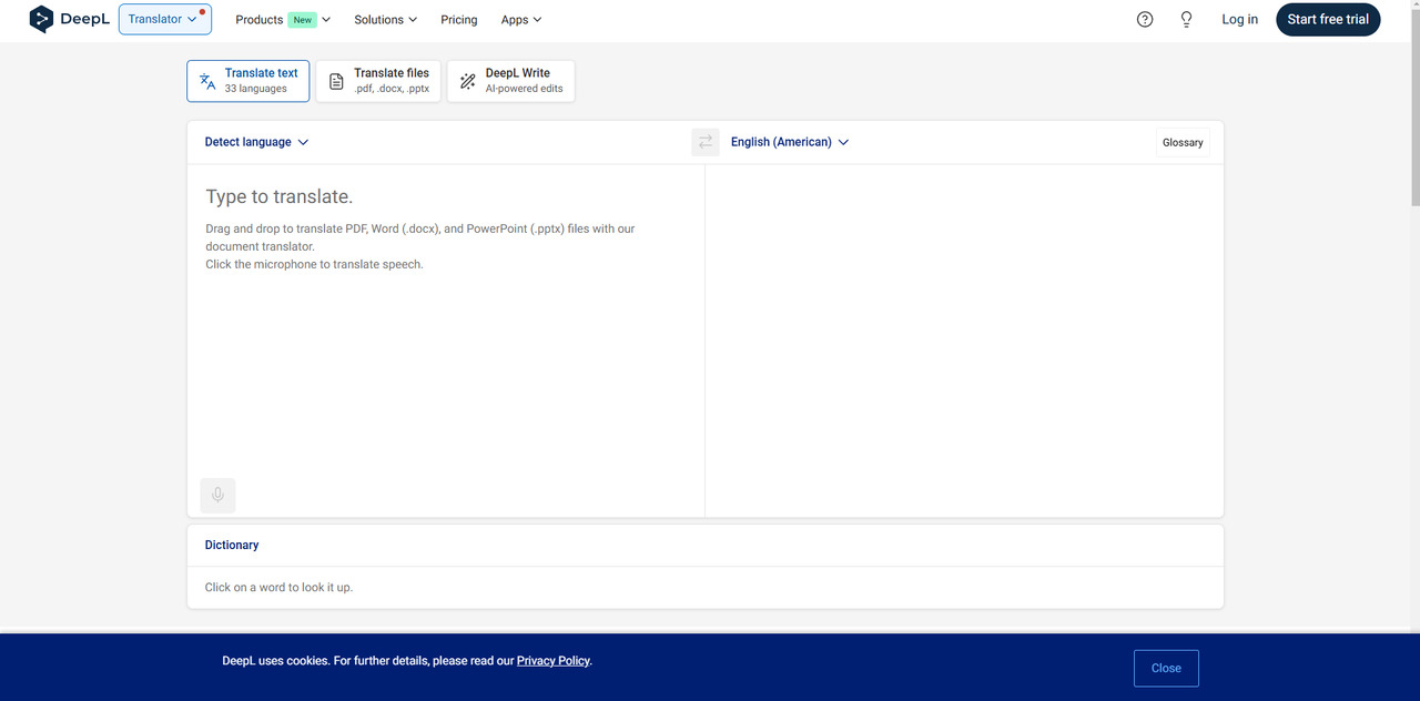 DeepL website.