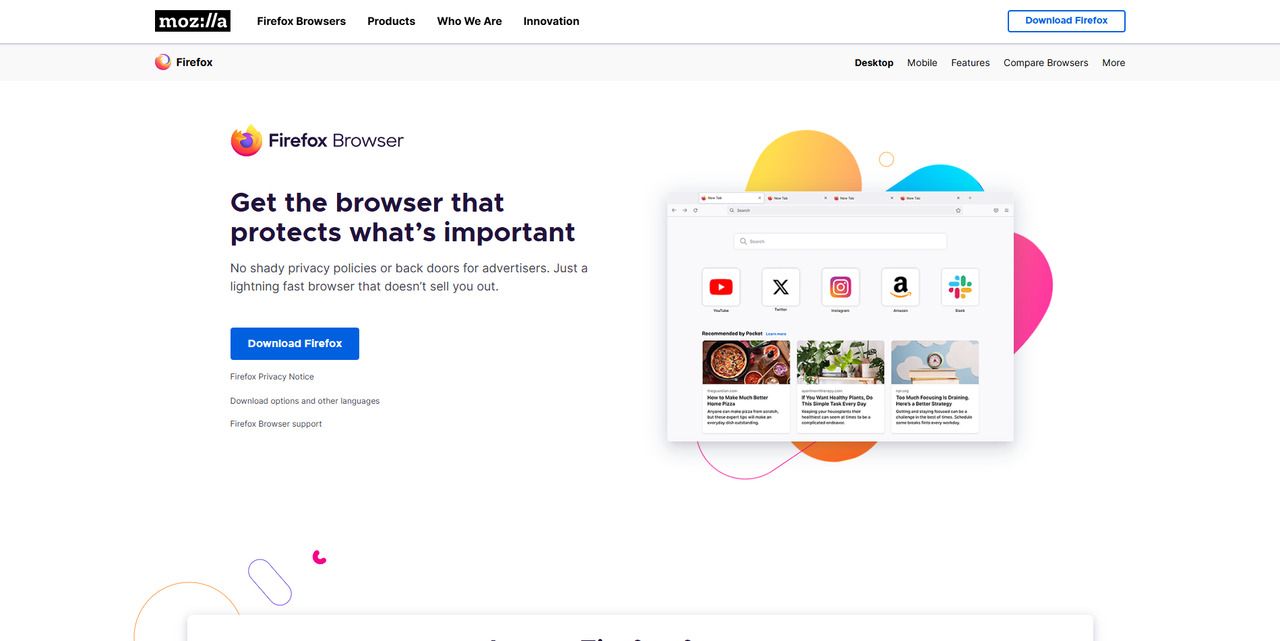 Mozilla Firefox website.