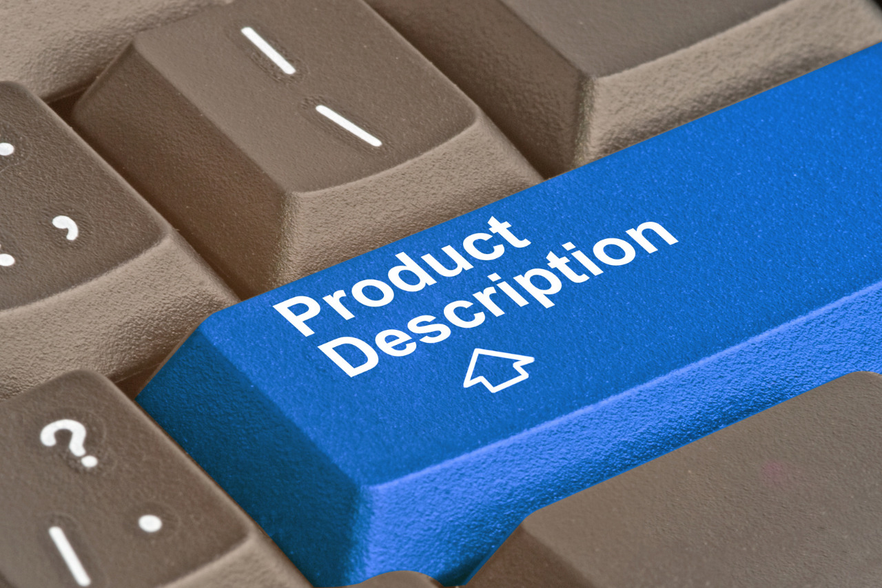 Blue key for product description.