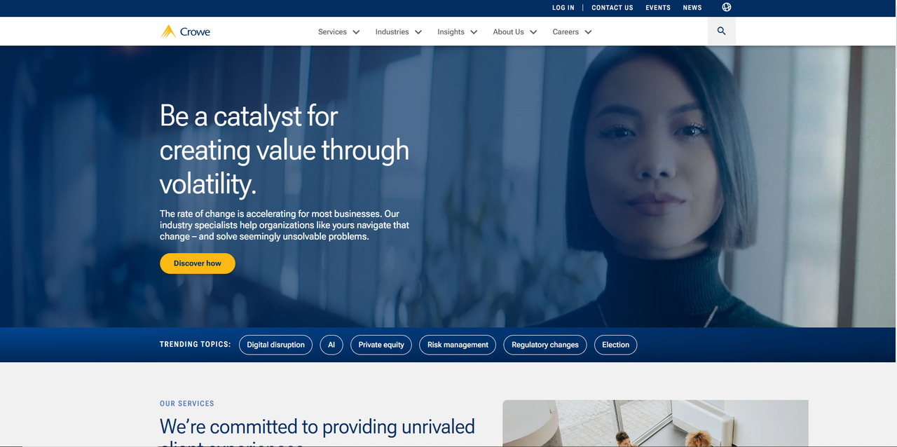 Crowe's website.