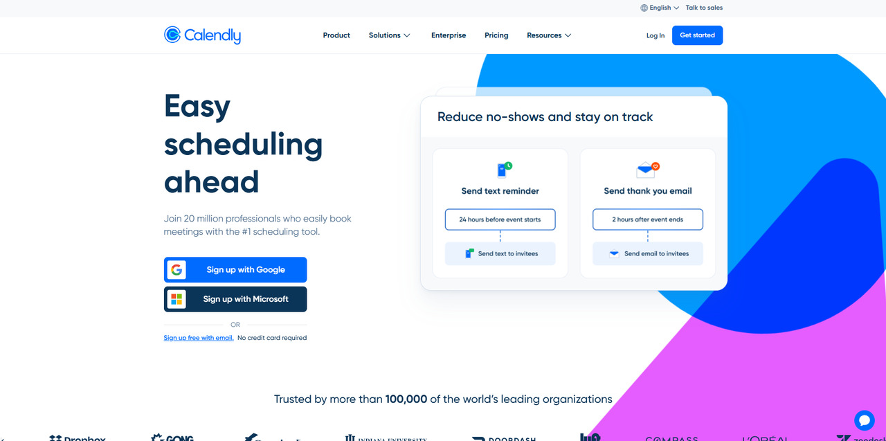 Calendly website.
