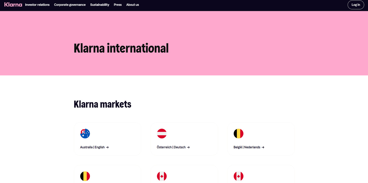 Klarna's website.