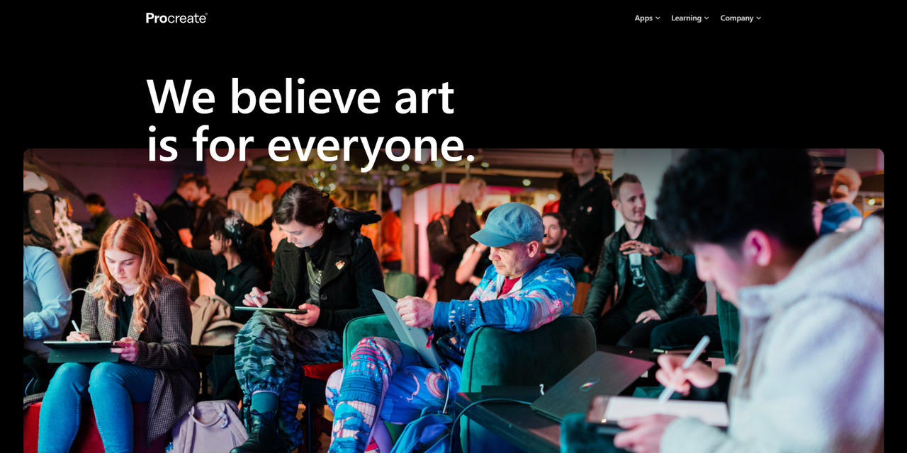 Procreate's website.