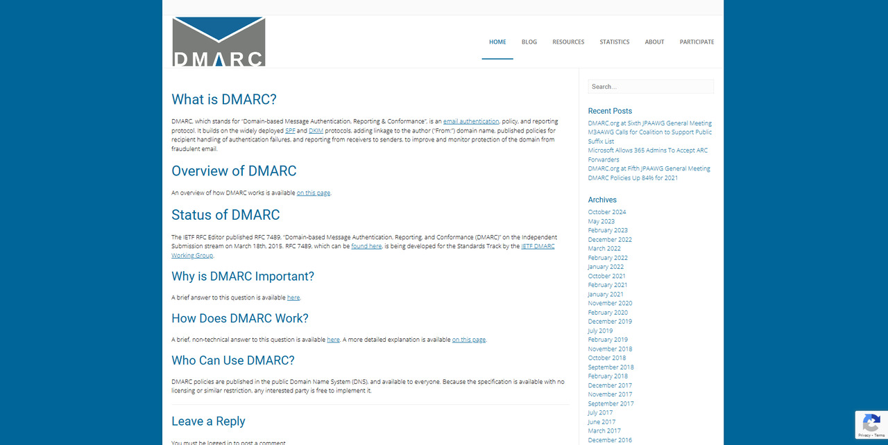 DMARC's website.