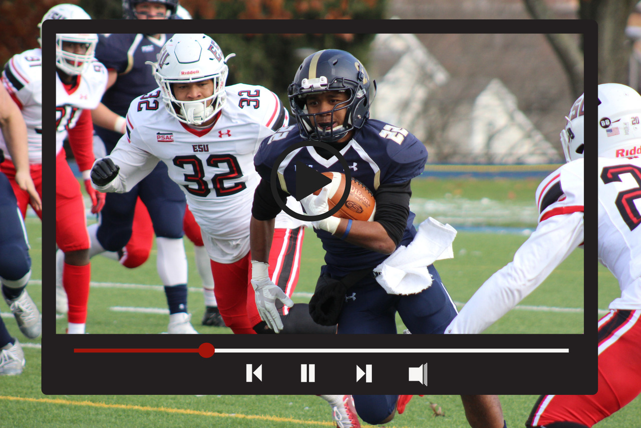 Football game on play video frame.