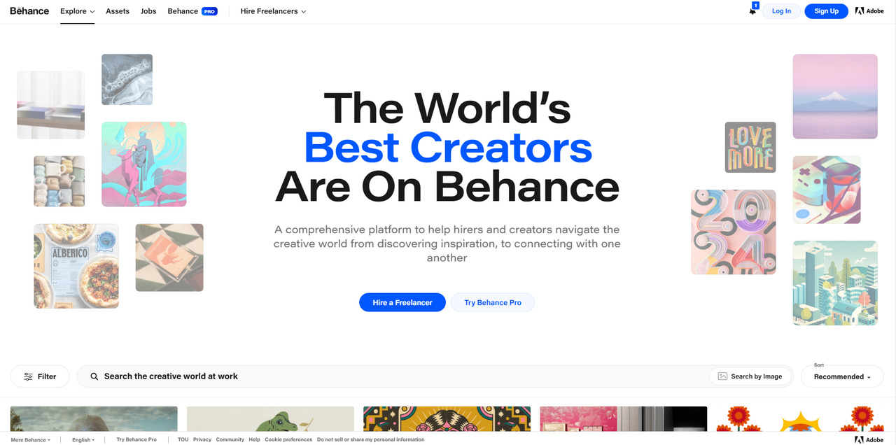 Behance's website.